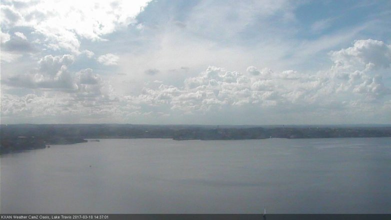 Lake Travis webcam, March 10, 2017 1:45 PM CT