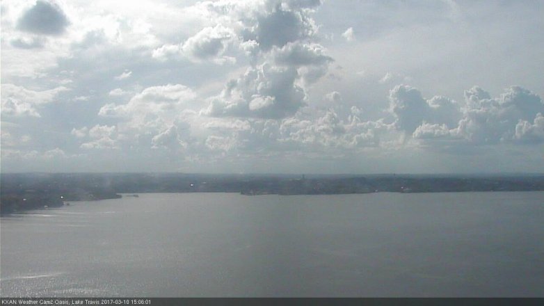 Lake Travis webcam, March 10, 2017 2:25 PM CT