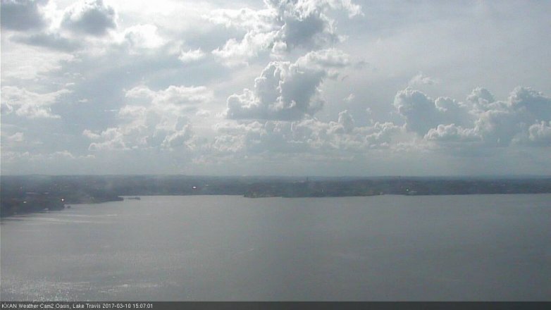 Lake Travis webcam, March 10, 2017 2:35 PM CT