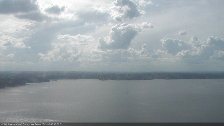 Lake Travis webcam, March 10, 2017 2:40 PM CT