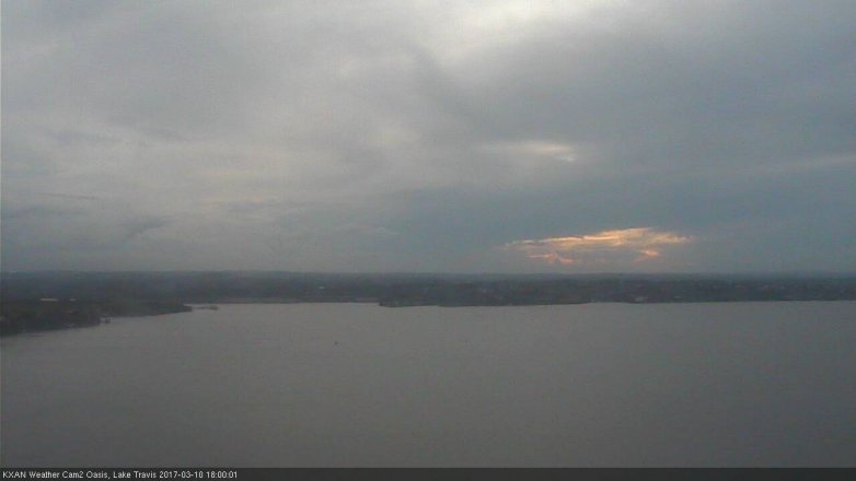 Lake Travis webcam, March 10, 2017 5:10 PM CT
