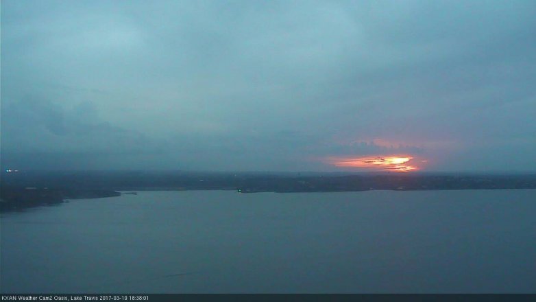 Lake Travis webcam, March 10, 2017 5:50 PM CT