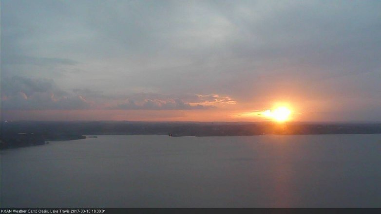 Lake Travis webcam, March 10, 2017 5:55 PM CT