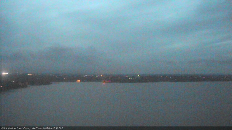 Lake Travis webcam, March 10, 2017 6:30 PM CT