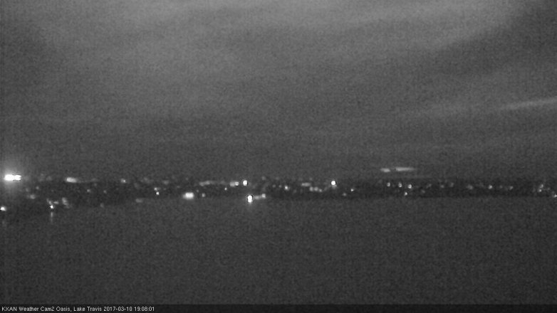 Lake Travis webcam, March 10, 2017 6:35 PM CT