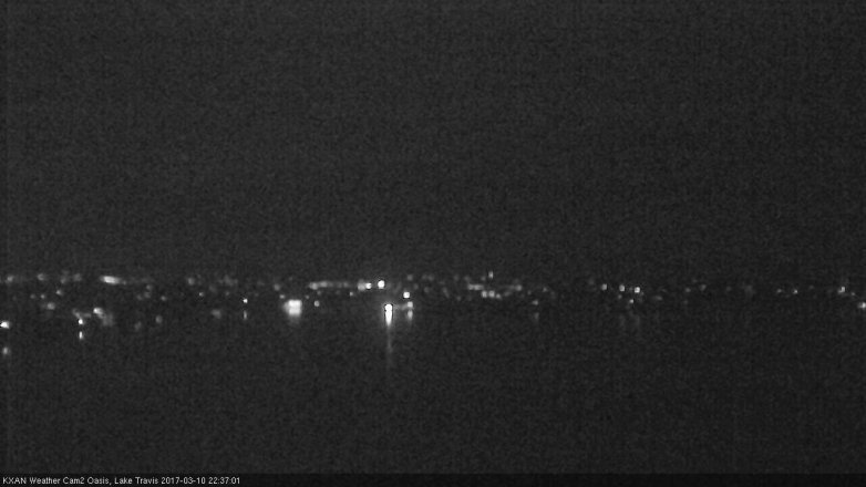 Lake Travis webcam, March 10, 2017 9:45 PM CT
