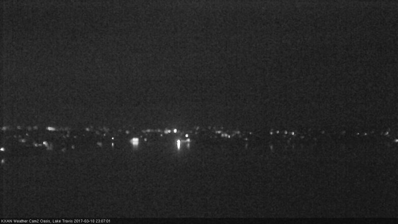 Lake Travis webcam, March 10, 2017 10:30 PM CT