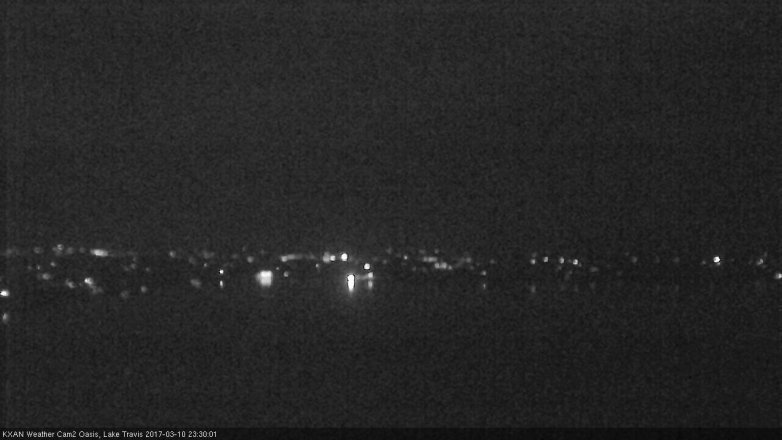 Lake Travis webcam, March 10, 2017 10:55 PM CT