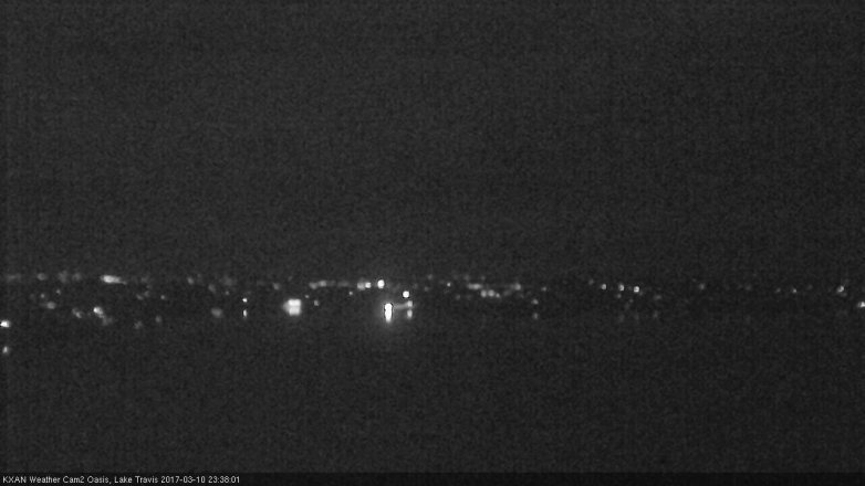 Lake Travis webcam, March 10, 2017 11:10 PM CT