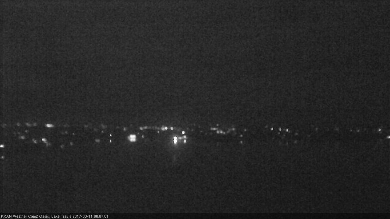 Lake Travis webcam, March 10, 2017 11:20 PM CT