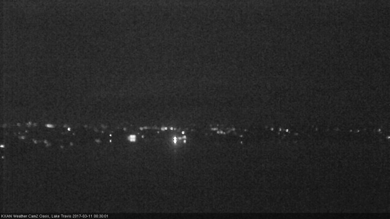 Lake Travis webcam, March 10, 2017 11:40 PM CT
