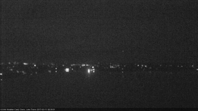 Lake Travis webcam, March 10, 2017 11:55 PM CT