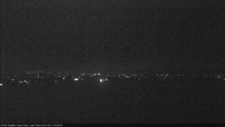 Lake Travis webcam, March 11, 2017 7:50 PM CT