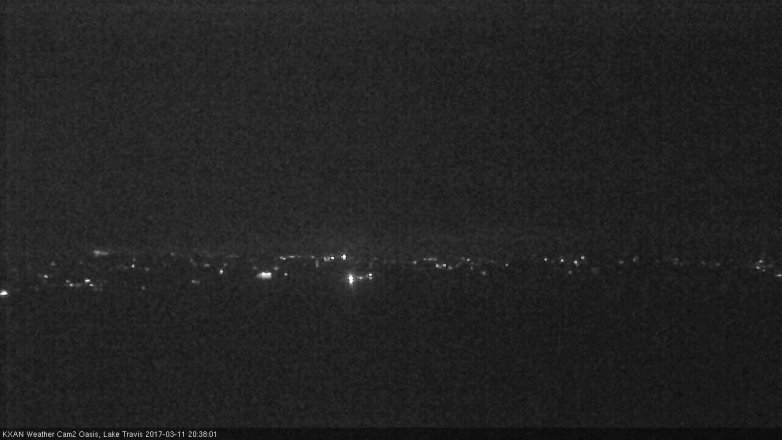 Lake Travis webcam, March 11, 2017 8:00 PM CT