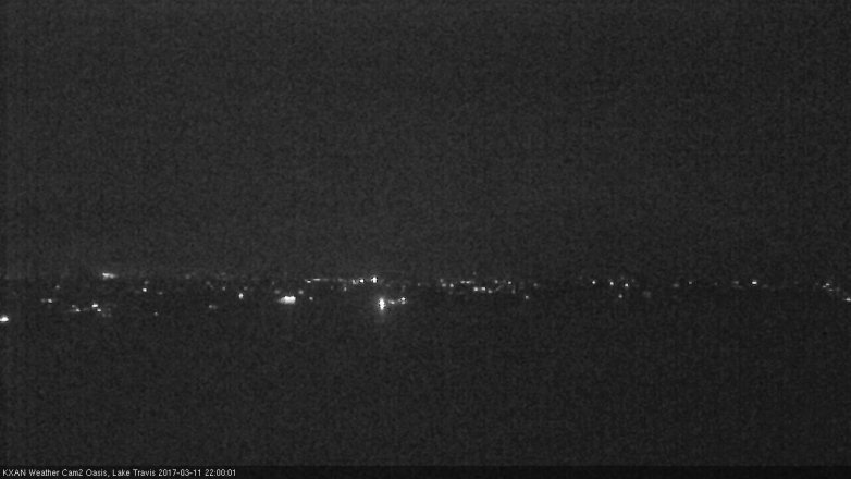 Lake Travis webcam, March 11, 2017 9:05 PM CT
