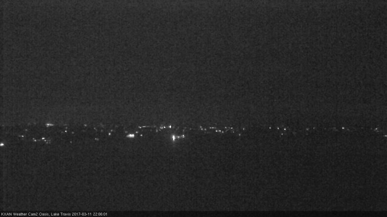 Lake Travis webcam, March 11, 2017 9:35 PM CT