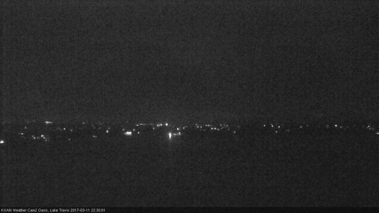 Lake Travis webcam, March 11, 2017 9:45 PM CT