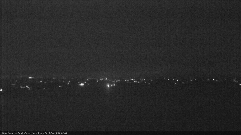 Lake Travis webcam, March 11, 2017 9:50 PM CT