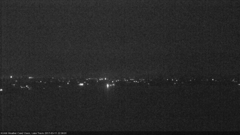 Lake Travis webcam, March 11, 2017 9:55 PM CT