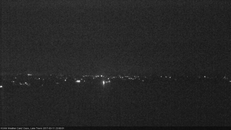 Lake Travis webcam, March 11, 2017 10:05 PM CT