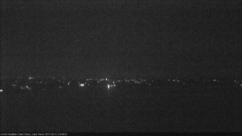 Lake Travis webcam, March 11, 2017 10:10 PM CT