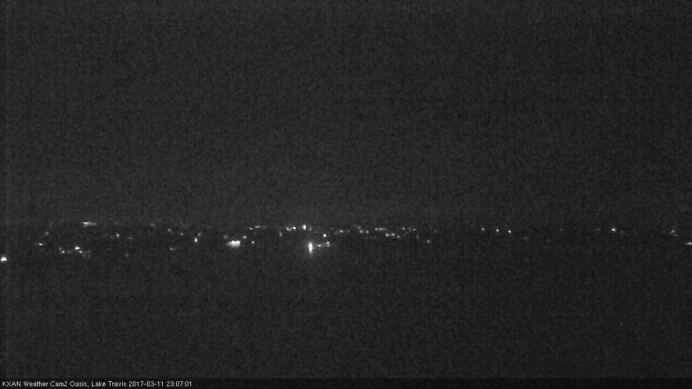 Lake Travis webcam, March 11, 2017 10:20 PM CT