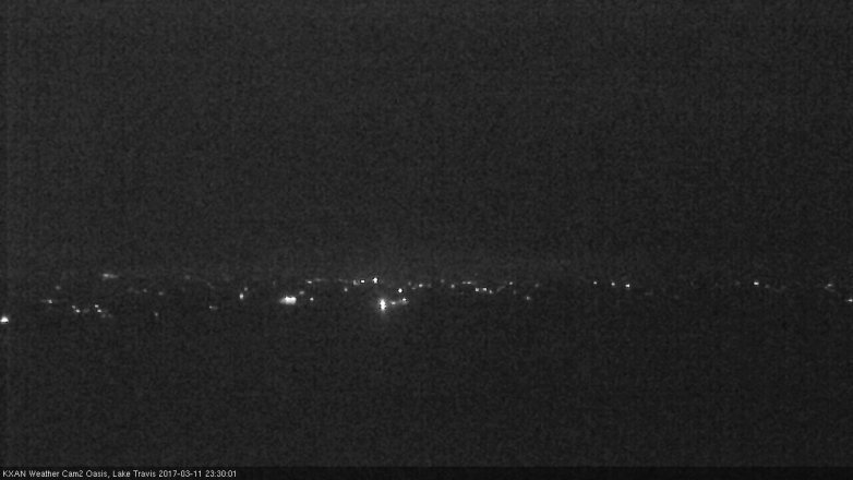 Lake Travis webcam, March 11, 2017 10:45 PM CT