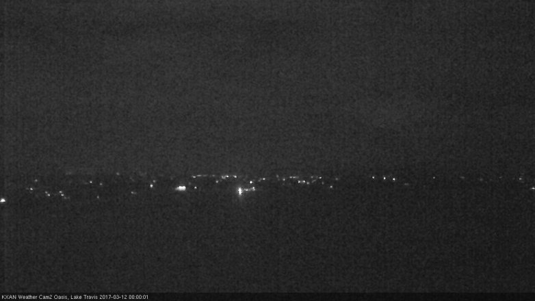 Lake Travis webcam, March 11, 2017 11:10 PM CT
