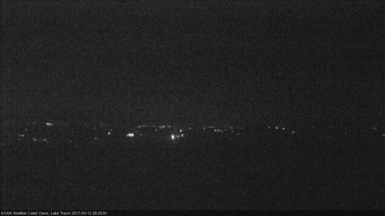 Lake Travis webcam, March 11, 2017 11:55 PM CT