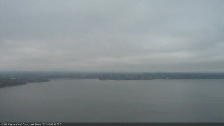 Lake Travis webcam, March 12, 2017 11:25 AM CT