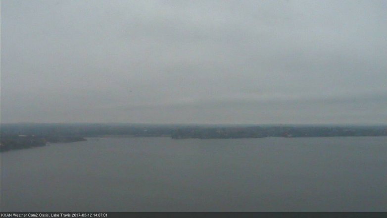 Lake Travis webcam, March 12, 2017 1:10 PM CT