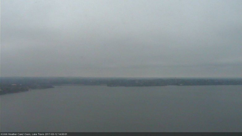 Lake Travis webcam, March 12, 2017 1:15 PM CT