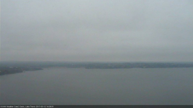 Lake Travis webcam, March 12, 2017 1:55 PM CT
