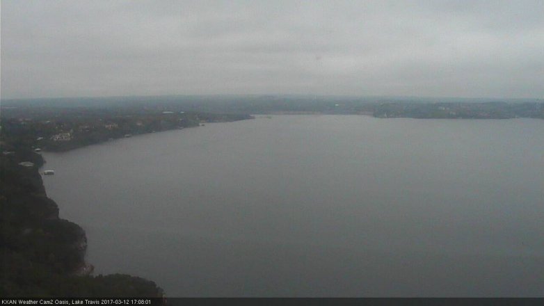 Lake Travis webcam, March 12, 2017 4:15 PM CT