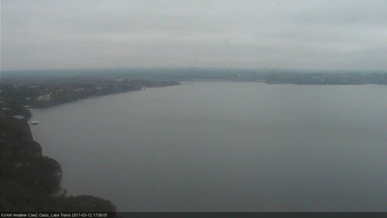 Lake Travis webcam, March 12, 2017 4:25 PM CT