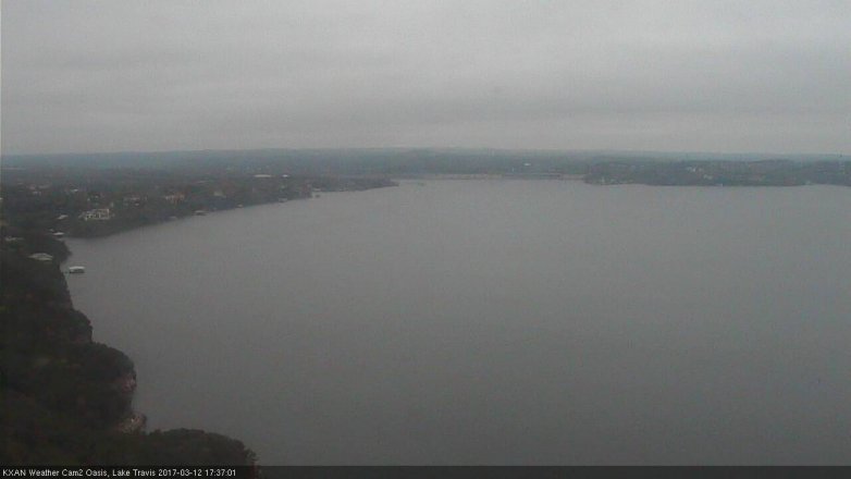 Lake Travis webcam, March 12, 2017 4:40 PM CT