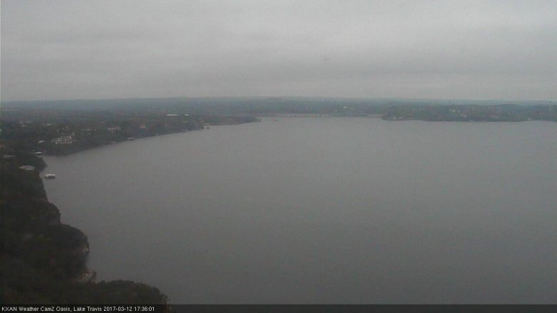 Lake Travis webcam, March 12, 2017 4:50 PM CT