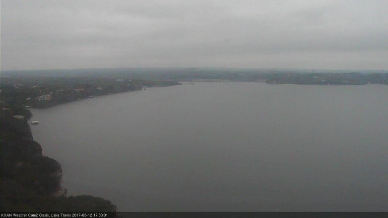 Lake Travis webcam, March 12, 2017 5:00 PM CT