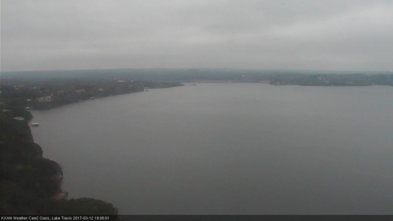 Lake Travis webcam, March 12, 2017 5:15 PM CT