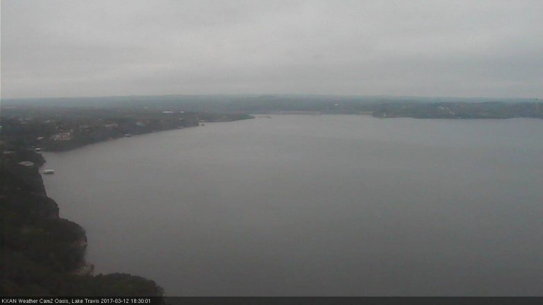 Lake Travis webcam, March 12, 2017 5:45 PM CT