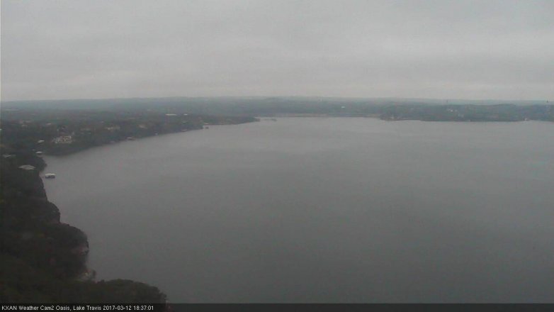 Lake Travis webcam, March 12, 2017 5:55 PM CT