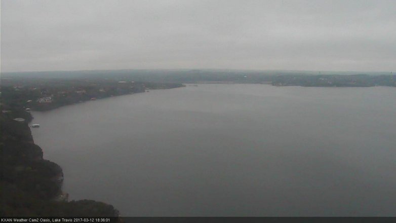Lake Travis webcam, March 12, 2017 6:00 PM CT