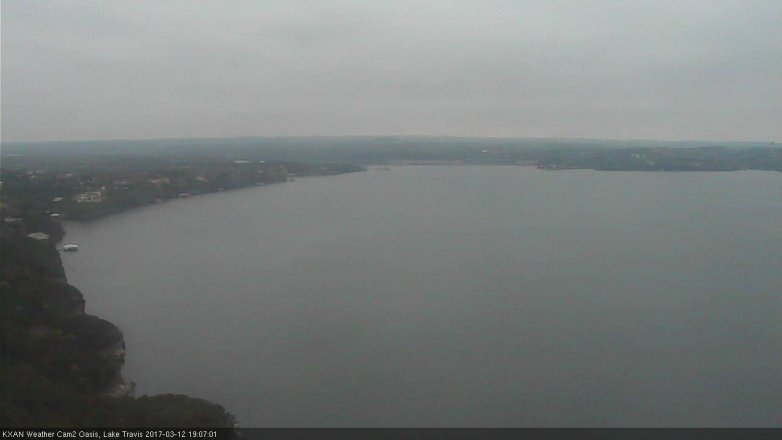 Lake Travis webcam, March 12, 2017 6:30 PM CT