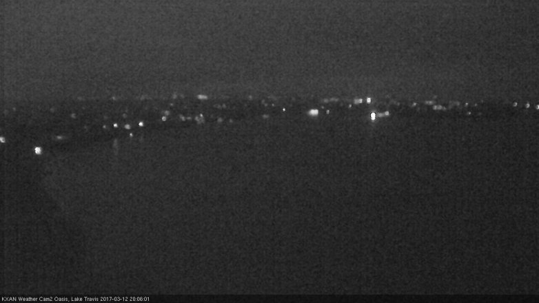 Lake Travis webcam, March 12, 2017 7:25 PM CT