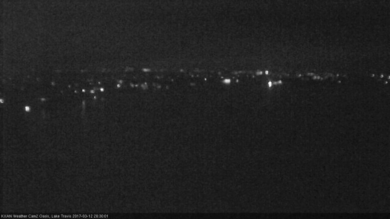 Lake Travis webcam, March 12, 2017 7:55 PM CT