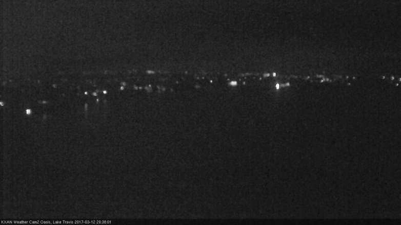 Lake Travis webcam, March 12, 2017 8:00 PM CT