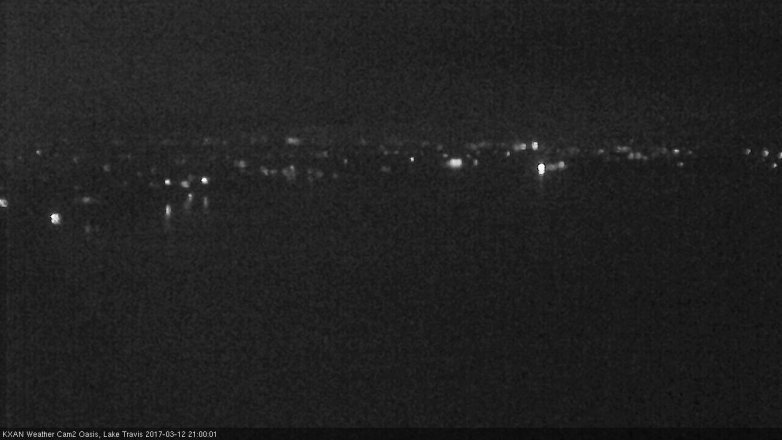 Lake Travis webcam, March 12, 2017 8:10 PM CT