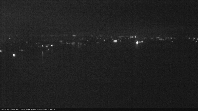Lake Travis webcam, March 12, 2017 8:20 PM CT