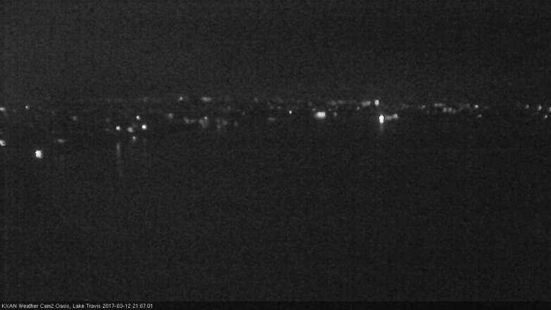 Lake Travis webcam, March 12, 2017 8:30 PM CT