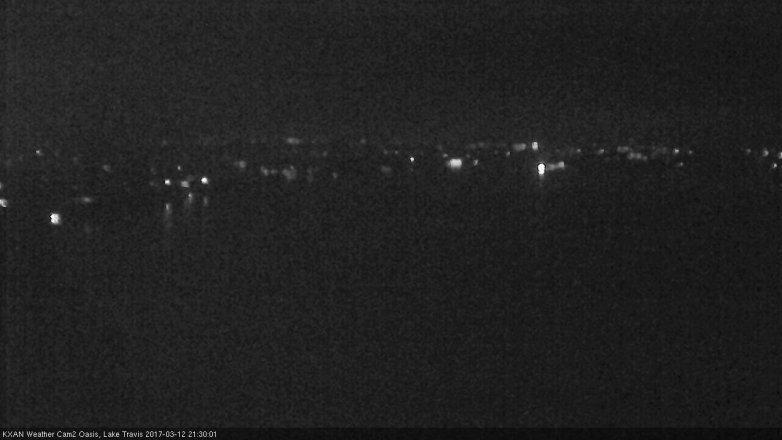 Lake Travis webcam, March 12, 2017 8:40 PM CT